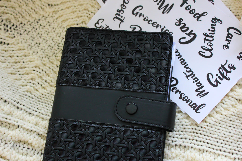 Black Texture Money Saving Binders