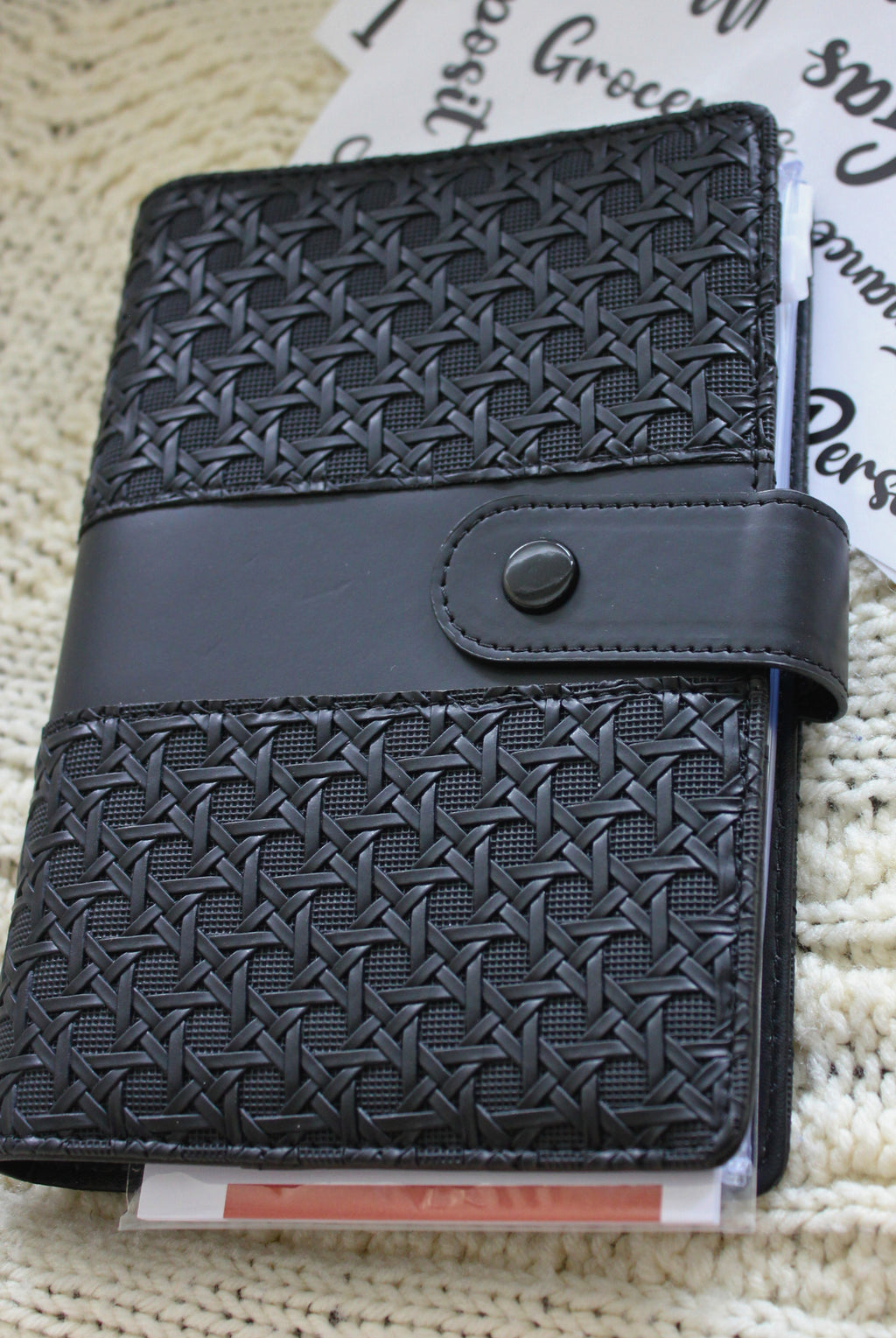 Black Texture Money Saving Binders