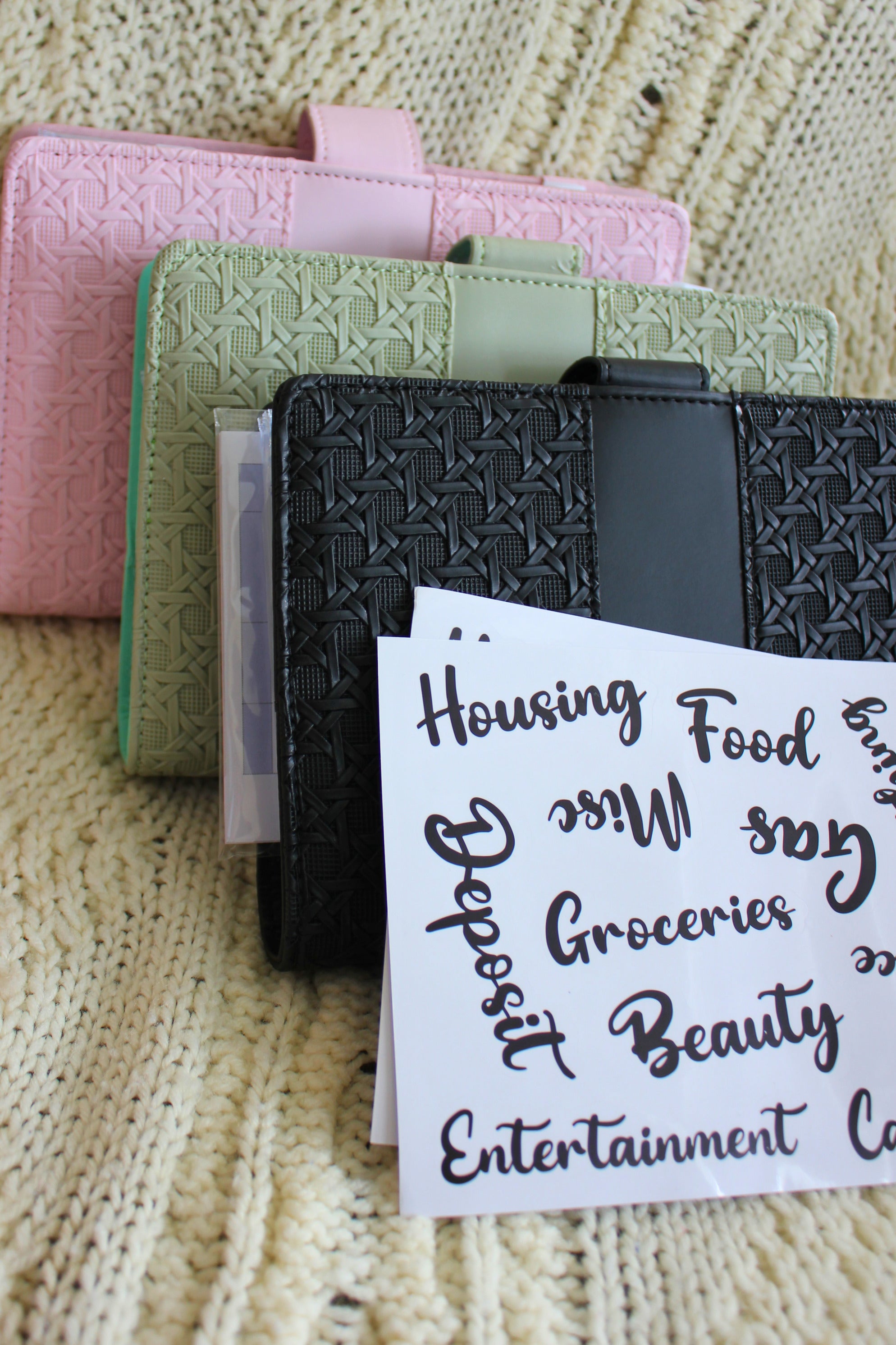 Black Texture Money Saving Binders